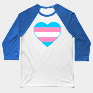 Pride Flag Heart Transgender Baseball T-Shirt